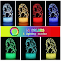 Miniatyrbillede 2 af 5: Taylor Swift Lys 3D Illusion Lampe Med Fjernbetjening & Smart Touch, 16 Farver Swiftie Dæmpbar Natlampe Soveværelse Dekoration Gave