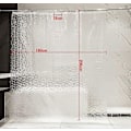 Miniatyrbillede 2 af 5: Skimmelsikker bruseforhæng semi-transparent EVA badeforhæng vandtæt vaskbart 3D vandkube med 12 ringe - 180 x 200 cm