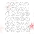 Pikkukuva 3 / 4: Puiset numerot Esikoulu Numerot Puulastut 1-30 Numeron muotoinen puuriipus A