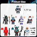 Miniatyrbilde 3 av 5: 8 stk Star Wars Minifigurer Clone Wars Actionfigurer Byggeklosser Leke 1,77 tommer Clone Troopers Minifigurer for Gutter Barn Voksne Samleobjekter Gaver