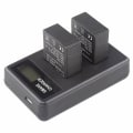Miniatyrbillede 3 af 3: Bærbar LCD Dobbelt Batterilader til GoPro Hero 3 3+ AHDBT-201 AHDBT-301 Kamera