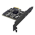 Pikkukuva 2 / 5: 2-portinen PCIE-kortti PCI Express 3.0 X1 - Dual USB-laajennuskortti SATA-virralla USB3.2 Gen2 10 Gbps ASM3142-siru pöytätietokoneille