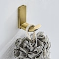 Miniatyrbillede 2 af 5: Håndklædekrog til hjemmet, badekåbekroge, messing badeværelsesknager, multifunktionel vægmonteret krog, børstet bronze