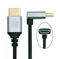 Miniatyrbillede 2 af 5: Type A HD-028-DN-0.5M HDMI 2.1 Kabel Vinklet 90-Grader Type-A Han til Han 8K HDTV Ultra Slim Ledning