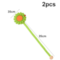 Miniatyrbillede 2 af 6: 1 par solgardin Magnetisk non-woven stof Countryside R grøn