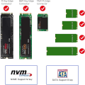 Miniatyrbild 5 av 5: 3 i 1 M.2 och Msata SSD-adapterkort för M.2 Nvme/ngff SSD till Pcie-adapter, Msata till Sata-adapter med aluminiumkylfläns för Windows, Mac och Linux OS