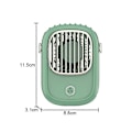 Miniatyrbillede 2 af 5: Personlig Halskæde Mini Ventilator Håndfri Bærbar Ventilator USB, Ventilator Håndholdt Ventilator - FARVE: grøn