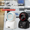 Miniatyrbilde 3 av 5: 2D Omnidireksjonell Strekkodeskanner 1D 2D QR Kode Skrivebord Auto Sense Strekkode USB Data Matrix Leser