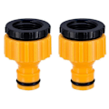 Miniatyrbillede 1 af 5: Haneadapter 2-pak, Plastik 3/4'' og 1/2'', BSP 2 i 1 Skrue-i Vandingshane Tud Flow, Hane Konnektor Gevind