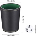 Miniatyrbild 2 av 5: Läder Tärningskopp Set, Läderimitation Tärningskopp Shaker Med 10 Prick Tärningar För Att Spela Spel Festleksak Gåvor (2st)