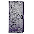 Miniatyrbillede 2 af 5: Iphone 13 Pro Etui Læder Wallet Cover Præget Mandala Magnetisk Flip Beskyttelse Stødsikker - Violet