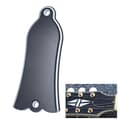 2 Håls Klockformad PVC Dragstångsskydd Scrollplatta för Gibson LP SG Flying V ES Gitarr Svart