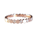 Miniatyrbillede 4 af 5: Rose Gold Sød Bi Bikube Ring Minimalistisk Kvinder Geometrisk 3PCS Sæt Skinnende Cubic Zirconia Diamant Hexagonal Ring Bryllupsdag Evighedsring (