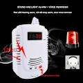 Miniatyrbillede 5 af 5: Lækagedetektor Analysator Kulmonoxid Sensor LCD Digital Display Naturlig 2 i 1 Alarm System, EU