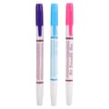 Water-Soluble Pen Set - 3 Double-Headed Pens for DIY Fabric Sewing (Red, Blue, Purple)