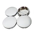 Miniatyrbillede 1 af 5: 4 stk./sæt Sort/sølv 56mm ABS-kapsler Universal Bilhjul Centerkapsel til Fælg