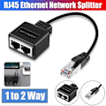 Miniatyrbillede 2 af 5: RJ45 Gigabit Netværks Splitter 1 til 2 Veje 100m Transmission To Enheder Adgang Ethernet Splitter Kobler Kontakt Modulært Stik til Kontor