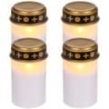 4-Pack - Grave Light LED / Candle - Lights for Graves 1200 hours