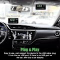 Miniatyrbild 4 av 5: Digital GPS Speedo Speed HUD Head Up Display Hastighetsmätare Universal KMH MPH