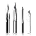 Router Bits Sæt 1/4 Gravering Træudskæring Router Bit 6mm 4mm V-spor Profil Bit Tungsten