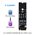 Miniatyrbillede 5 af 5: Trådløs M.2 A+E Key Slot til M.2 M Key Wifi Bluetooth Adapter til AX200 9260 Bcm94352Z Kort NVMe PC