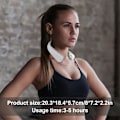 Pikkukuva 5 / 5: Kaulatuuletin handsfree 360 ilmavirtaus jäähdytystuuletin 3 tuulennopeutta 1200mAh USB ladattava lehdettömänä kotiin toimistoon ulkoiluun (valkoinen)