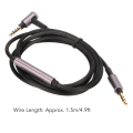 Miniatyrbillede 4 af 5: Opgraderet Hovedtelefonkabel til Sony WH-1000XM4/ XM3/ XM2, MDR-1A/ 100ABN, MSR7/ 1RMK2/ 100AAP - 1,5 m AUX Lydledning