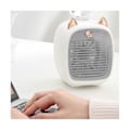 Miniatyrbillede 3 af 5: Vand Luftkøler Ventilator, Mini Ventilator, USB Ventilator, Bordplade Turbo Spray Befugter Grå & Hvi