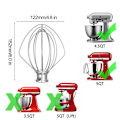 Miniatyrbillede 3 af 5: Tiltskaft-standmixer-tilbehør til KitchenAid 4,5-5 Qt Paddle-tilbehør til K45B/K5THCB/K5THB