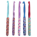 5 Pcs Crochet Hooks Ergonomic Design Soft Handle Sturdy Durable Glossy Easy Identification Common Crochet Hook