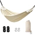 Outdoor Hammock Boho Ecru 200x152 cm Cotton/Polyester 120 kg Set