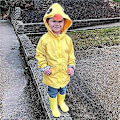 Miniatyrbild 5 av 5: Toddler Baby Pojke Flicka Anka Regnrock Söt Tecknad Gul Regnrock (100cm)