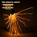 Miniatyrbilde 3 av 5: LED Luminous Store Vinger Voksne Varmt Lys Gullvingede Sommerfugl Kappe Bar Ytelse Fluorescerende Rekvisitter, Halloween Dekorasjon Klær