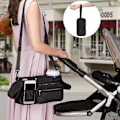 Miniatyrbilde 5 av 5: Universal Stroller Organizer Med Isolerende Koppbærer, Avtakbar Telefonveske Og Skulderstropp