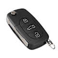 Miniatyrbillede 5 af 5: 3 Knapper Flip Bil Nøgle Skall Etui til Au-di A2 A3 A4 A6 A8 TT CR2032