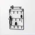 Wall Mounted Key Holder with 11 Hooks Black