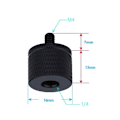 Miniatyrbillede 2 af 5: 4 stk. Skrue Adapter A18 1/4 Hun til M4 Han Skrue