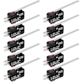 Miniatyrbild 1 av 5: 10-pack Mikrobrytare med gångjärnsspakar SPDT 1NO 1NC Momentan Lång Spak Mikrobrytare 3 Stift för