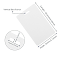 Miniatyrbillede 3 af 5: 100 Pak Premium Blanke PVC-kort med Hulstans på Korte Side - Lodret Hulstans Blanke ID-kort CR80 Plastikkort