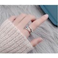 Miniatyrbillede 5 af 5: Sølv Anti-Angst Ringe Unisex Spinner Ringe Unisex Justerbare Stacking Spinner Angst Ringe, Justerbare, Syntetisk, Syntetisk