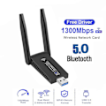 Miniatyrbillede 2 af 5: 1300Mbps USB WiFi Adapter USB 3.0 Bluetooth 5.0 Dongle 2.4G&5GHz Dual Band WiFi 5 Netværk Trådløs WLAN Modtager