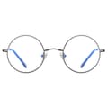 Miniatyrbild 2 av 2: Round Grey Metal Computer Glasses with Blue Light Filter without Strength