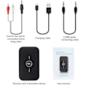 Miniatyrbillede 5 af 5: Bluetooth 5.0 Receiver Adapter, 2 I 1 Receiver Transmitter Med 3,5 mm Audio Udgang Rca Audio Bluetooth Adapter/konverter
