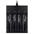 Miniatyrbillede 3 af 5: 4-bays Smart 18650 Batterilader, Universal lader til 3,7 Volt Li-Ion lommelygter, forlygter 18650 R