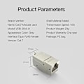 Miniatyrbilde 5 av 5: Rj45 Modulær Jack, Cat7 Cat6 Cat5 Rj45 8p8c Nettverk Keystone Jack Rj45 Socket In-line Kobler Hunn Til Hunn Metallskall Høy Skjerming Kobler Ethe
