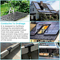 Miniatyrbillede 4 af 5: 12 stk. Solpanel Drænclips 40mm, Plastik Vanddrænclips, Panel Vandføringsklemme til Solpaneldræning (Sort)