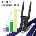 Miniatyrbillede 3 af 5: 1300Mbps USB WiFi Adapter USB 3.0 Bluetooth 5.0 Dongle 2.4G&5GHz Dual Band WiFi 5 Netværk Trådløs WLAN Modtager