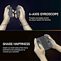 Miniatyrbilde 4 av 5: Ny Spillkontroll for JOYCON Joystick En-knappsvekke Bluetooth NS Somatosensorisk Vibrasjon Belysning