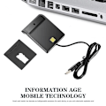 Miniatyrbillede 3 af 5: ROCKETEK SCR1 USB 2.0 Smart CAC Kortlæser ID SIM Bankkort Adapter