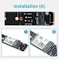 Miniatyrbillede 3 af 5: Trådløs M.2 A+E Key Slot til M.2 M Key Wifi Bluetooth Adapter til AX200 9260 Bcm94352Z Kort NVMe PC